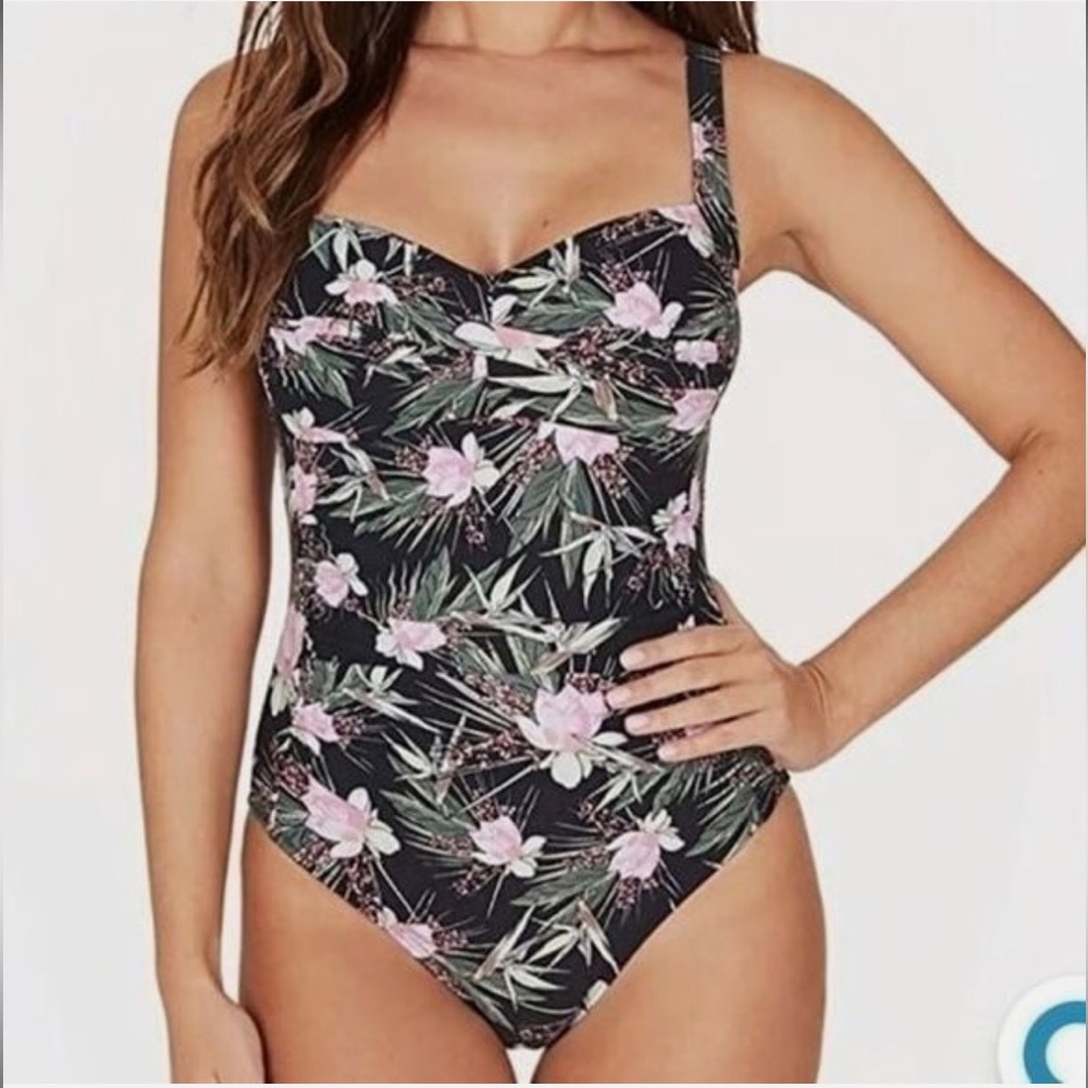 NWT Niptuck Floral Print One-Piece Swimsuit Size 6‎